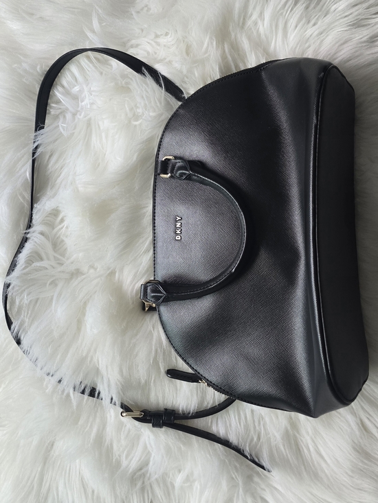 Dkny | Bags | Dkny Black Saffiano Leather Double Sided Zip  DKNY Black Saffiano Dome Crossbody Bag